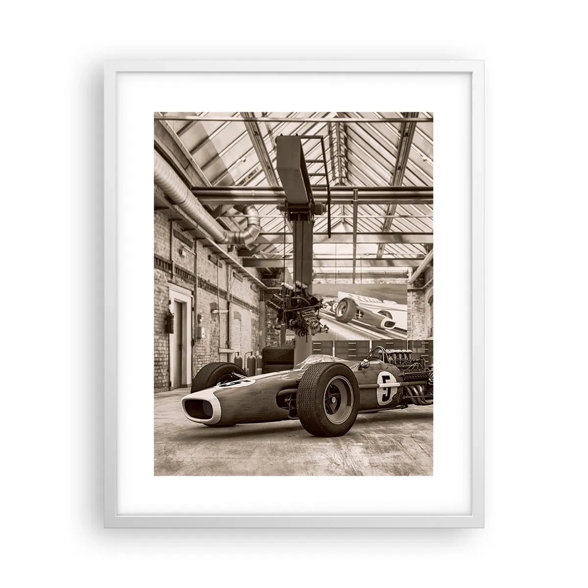 Affiche dans un cadre blanc - Poster - Le repos du guerrier - 40x50 cm