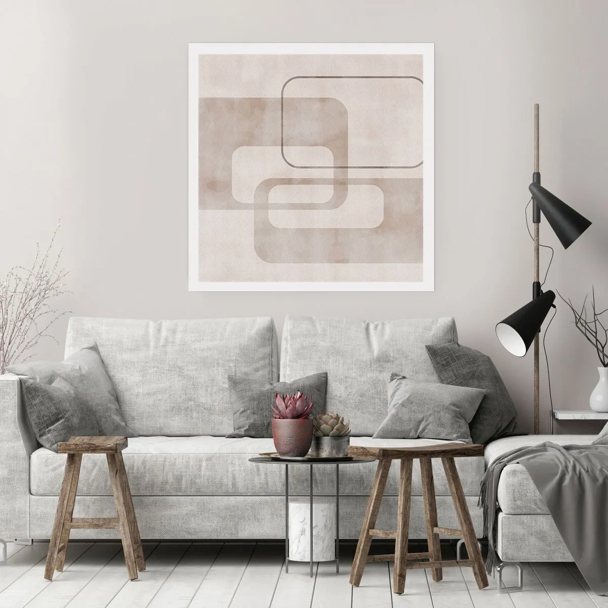 Affiche - Poster - Fugue géométrique - 30x30 cm