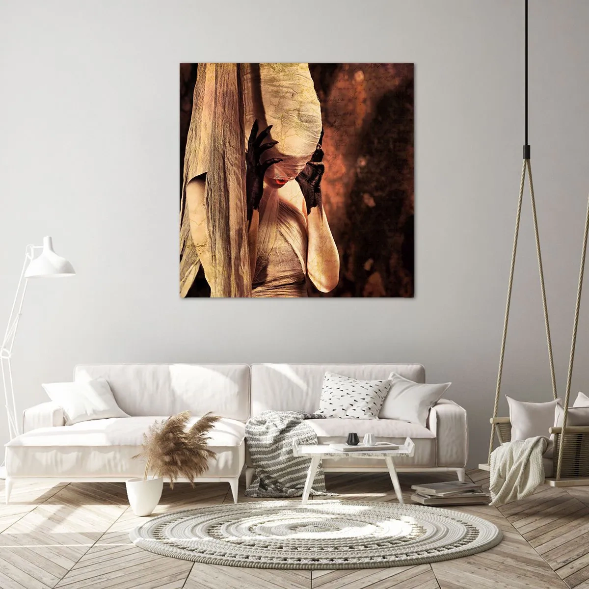 Impression sur toile - Image sur toile - Entre le bon et le mauvais - 30x30 cm