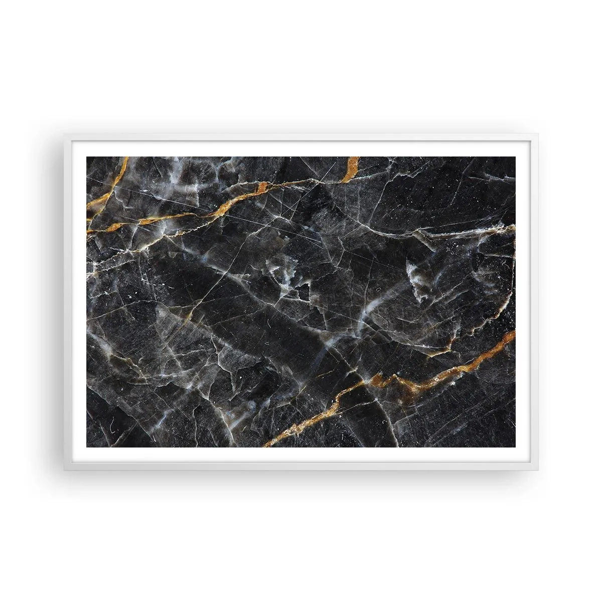 Affiche dans un cadre blanc - Poster - La vie intérieure de la pierre - 100x70 cm