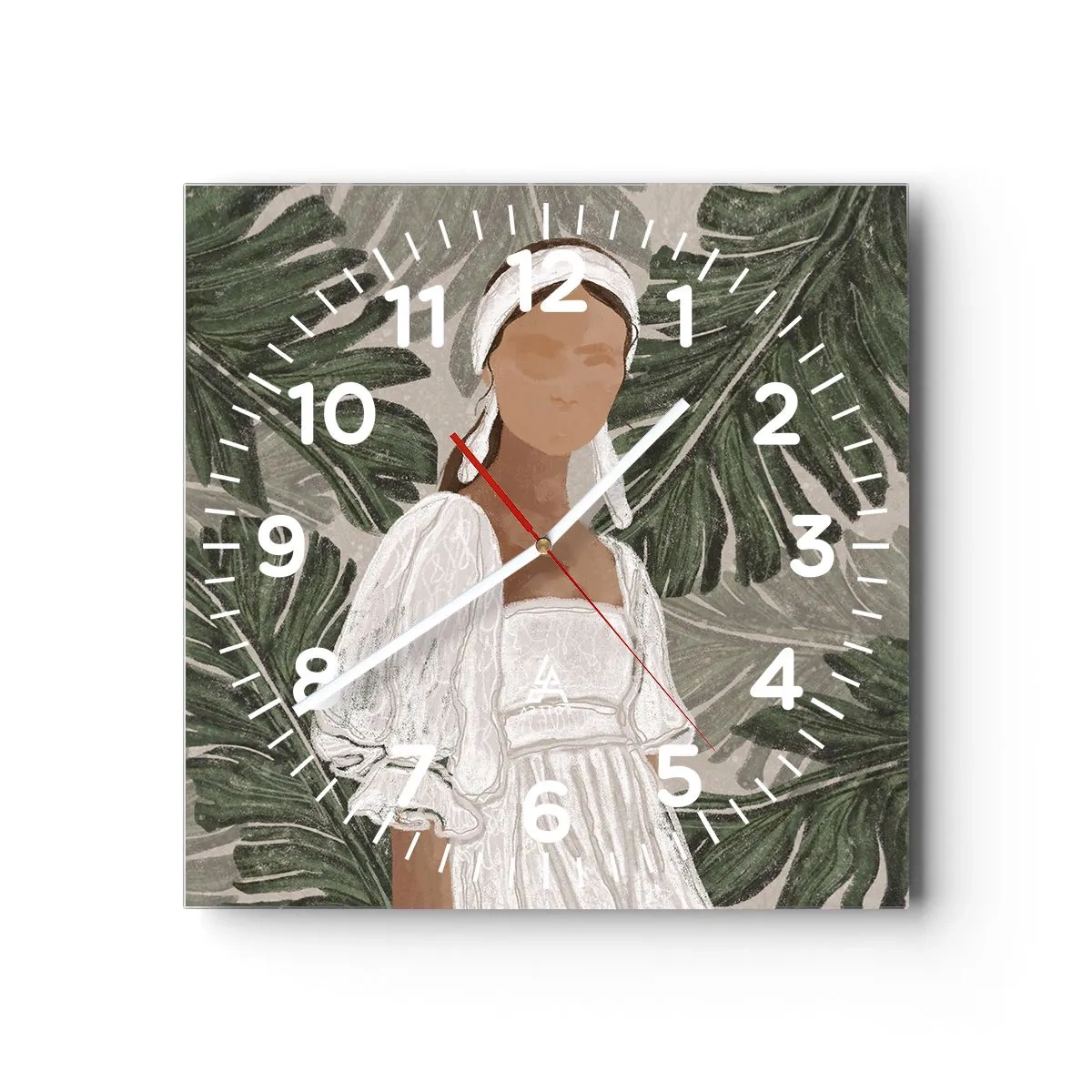Horloge murale - Pendule murale - Portrait exotique - 30x30 cm