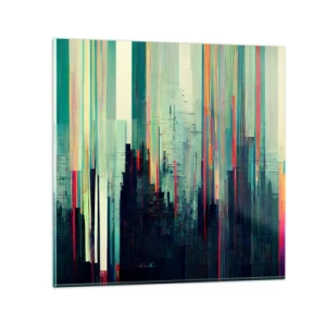 Impression sur verre - Image sur verre - Ville futuriste - 70x70 cm