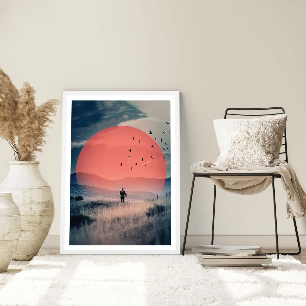 Affiche dans un cadre blanc - Poster - Dans ses éléments - 40x50 cm