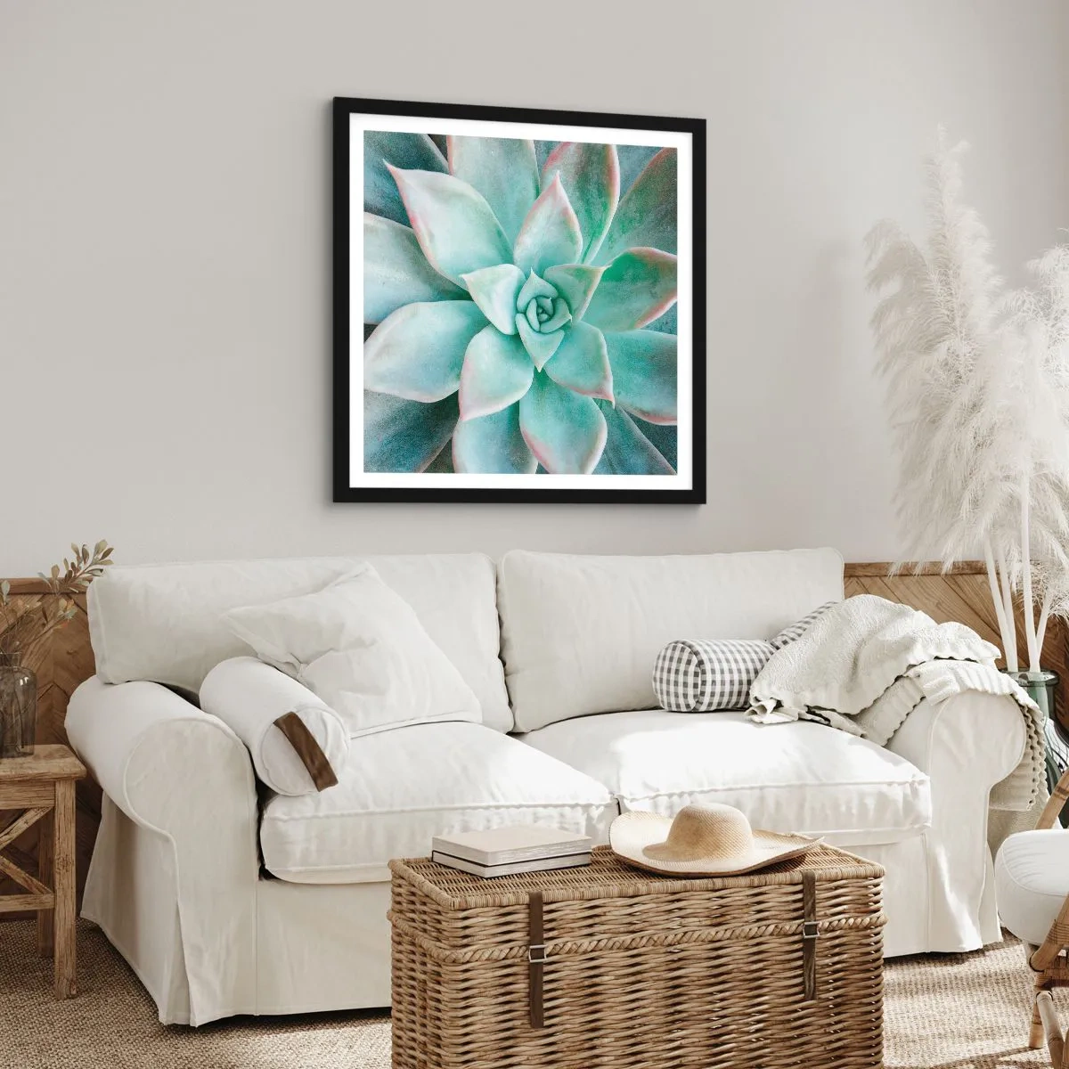 Affiche dans un cadre noir - Poster - Le coeur du désert - 40x40 cm