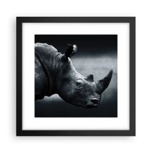 Affiche dans un cadre noir - Poster - Le profil droit - 30x30 cm