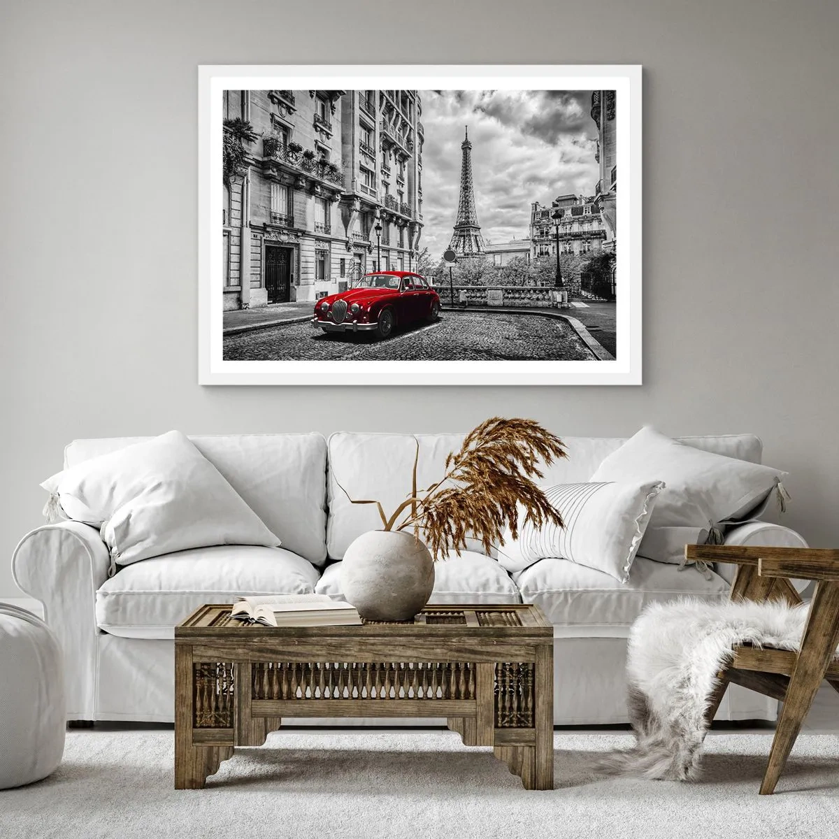 Affiche dans un cadre blanc - Poster - Prédateur dans la ville - 30x30 cm