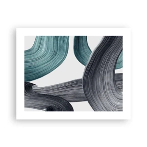 Affiche - Poster - Sentiers émeraude et noirs - 50x40 cm