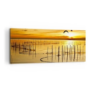 Impression sur toile - Image sur toile - À la pêche - 100x40 cm