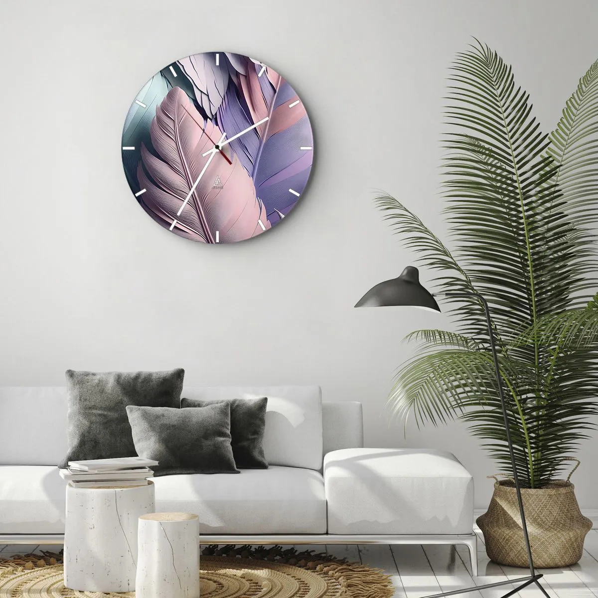 Horloge murale - Pendule murale - Oiseau chic - 30x30 cm