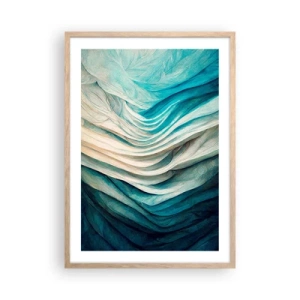 Affiche dans un chêne clair - Poster - Insatiabilité bleue - 50x70 cm