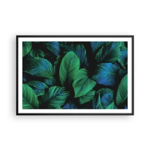 Affiche dans un cadre noir - Poster - Dans la foule verte - 91x61 cm