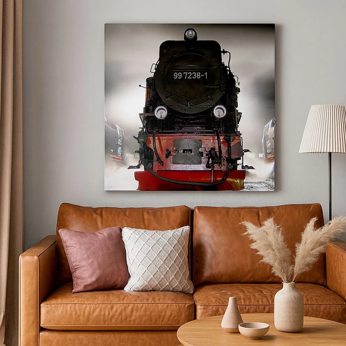 Impression sur toile - Image sur toile - Il se lève et siffle, halète et souffle - 30x30 cm