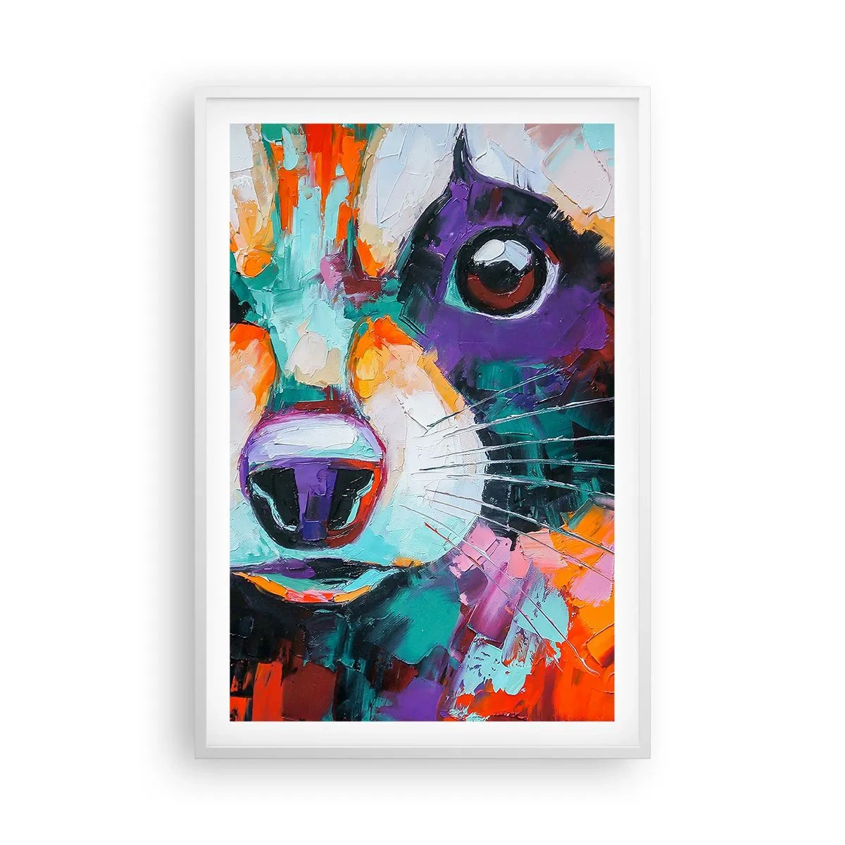 Affiche dans un cadre blanc - Poster - Uniquement de belles émotions - 61x91 cm