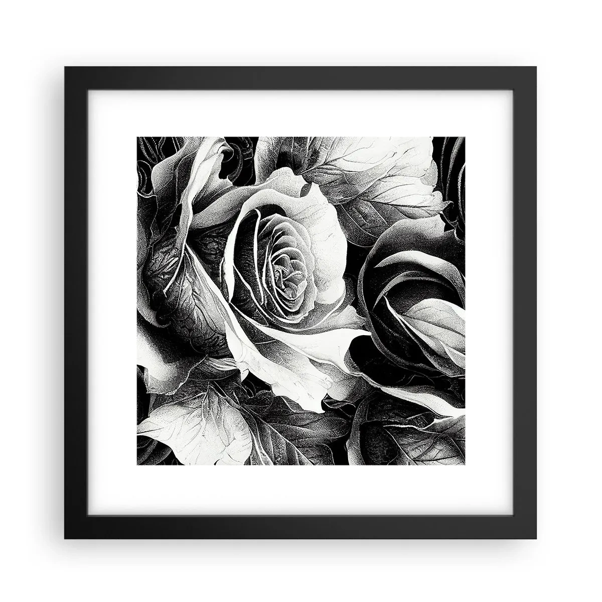 Affiche dans un cadre noir - Poster - Toujours une reine - 30x30 cm