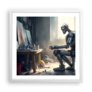 Affiche dans un cadre blanc - Poster - L'acte de création - 50x50 cm