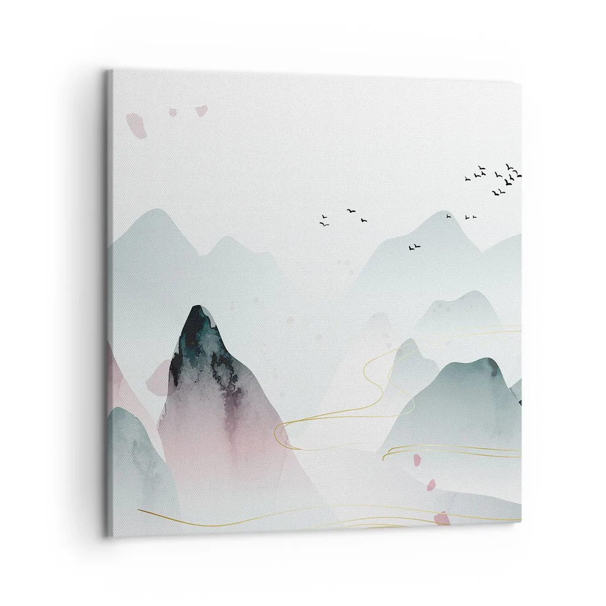 Impression sur toile - Image sur toile - Au-delà des sommets - 50x50 cm