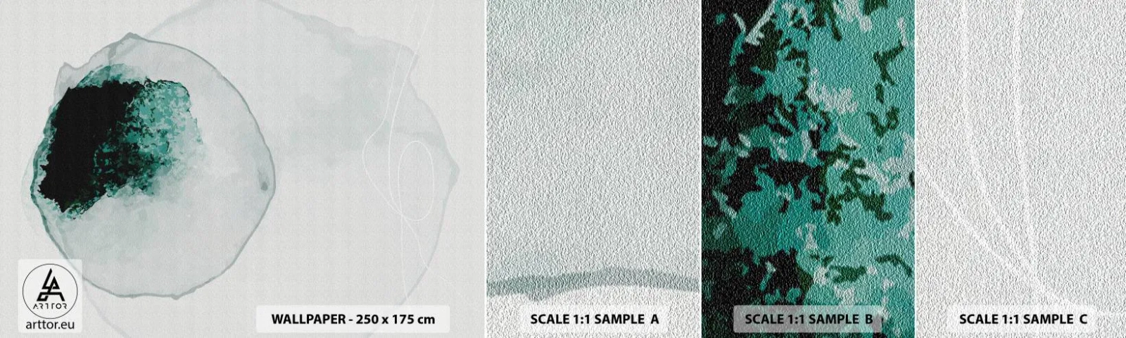 Échantillon De Papier Peint Standard Eco - Dans une goutte d'eau - Moderne, Minimaliste, Abstraction - 100x30 cm