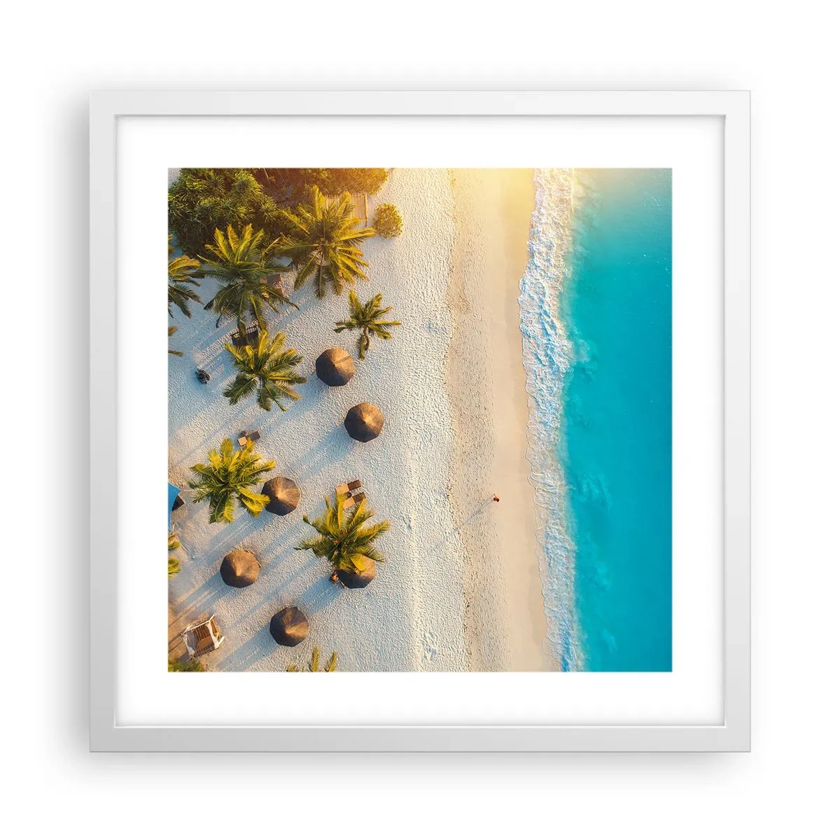 Affiche dans un cadre blanc - Poster - Bienvenue au paradis - 40x40 cm