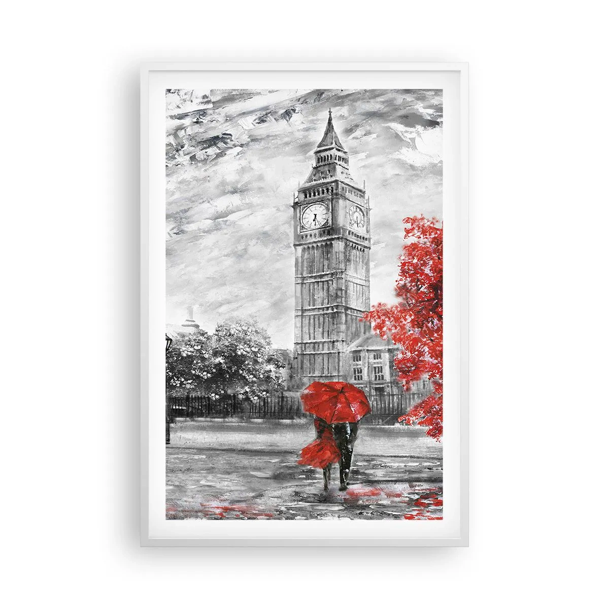 Affiche dans un cadre blanc - Poster - Une journée passionnante - 61x91 cm