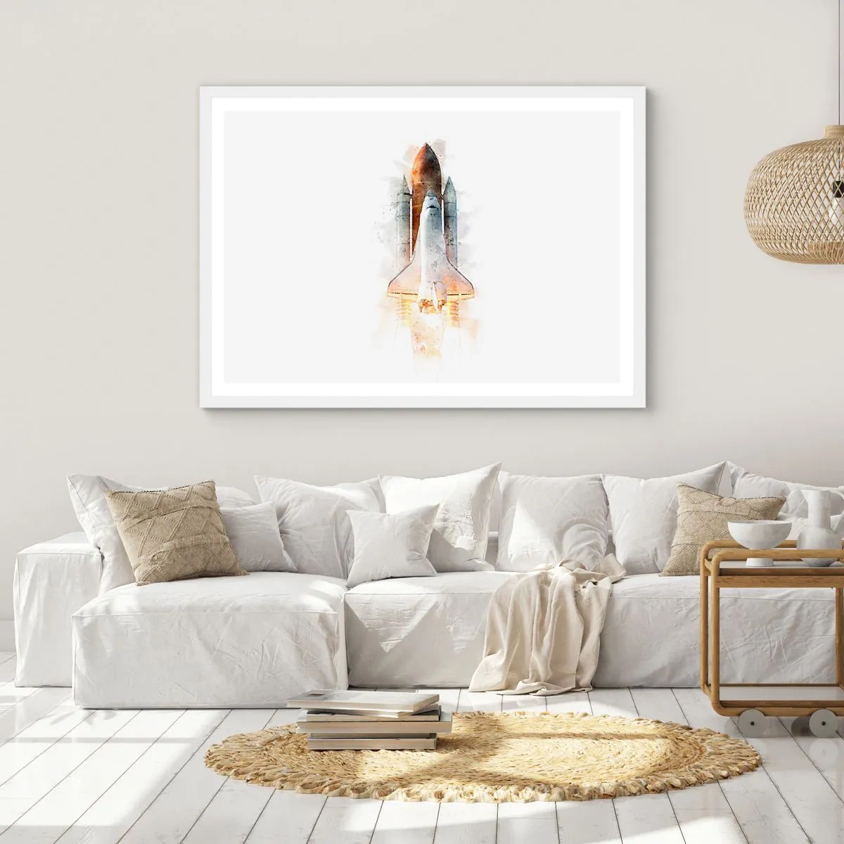 Affiche dans un cadre blanc - Poster - Des explorateurs pour commencer - 100x70 cm