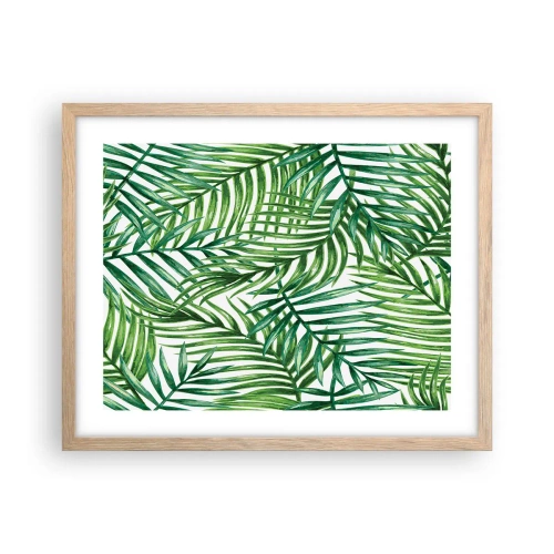 Affiche dans un chêne clair - Poster - Sous la canopée verte - 50x40 cm