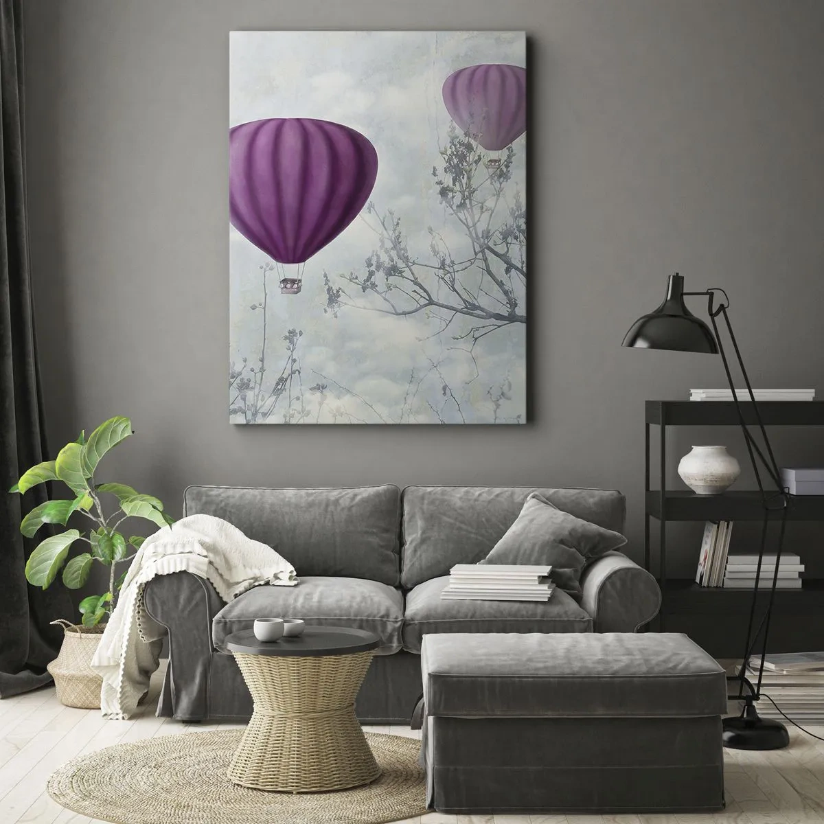 Impression sur toile - Image sur toile - Comme des navires dans le ciel - 55x100 cm
