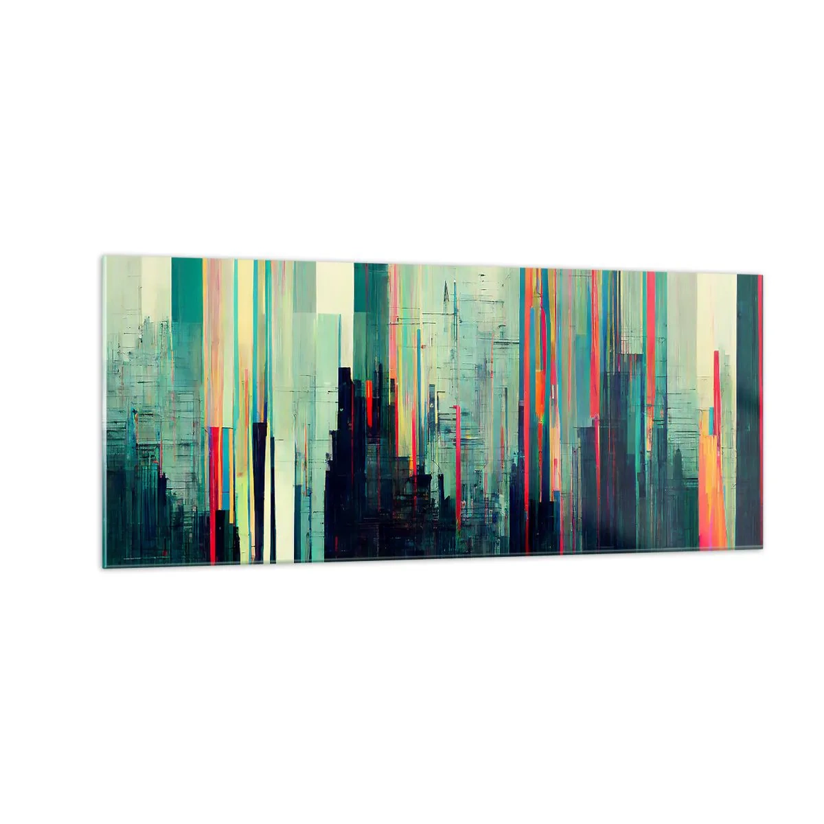 Impression sur verre - Image sur verre - Ville futuriste - 100x40 cm
