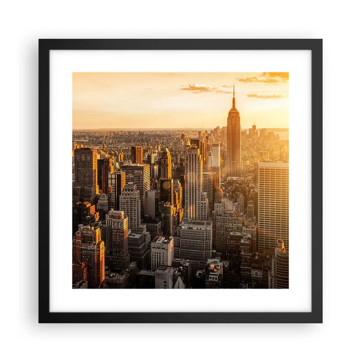 Affiche dans un cadre noir - Poster - Grandir au soleil - 40x40 cm