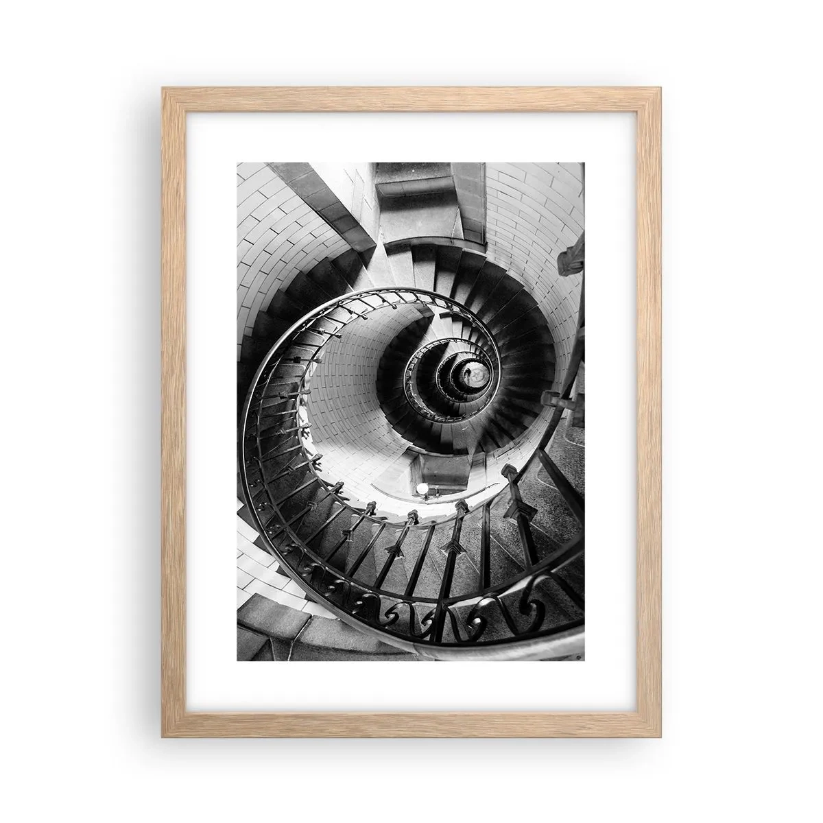 Affiche dans un chêne clair - Poster - De plus en plus haut - 30x40 cm