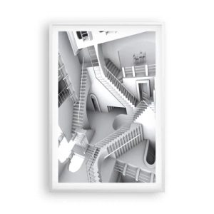 Affiche dans un cadre blanc - Poster - Paradoxes spatiaux - 61x91 cm