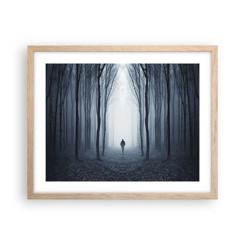 Affiche dans un chêne clair - Poster - Tout est simple et clair - 50x40 cm