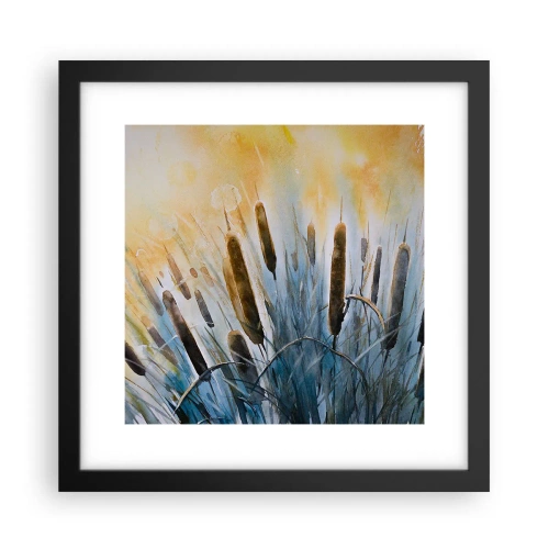Affiche dans un cadre noir - Poster - Fraicheur de l'eau, chaleur du soleil - 30x30 cm