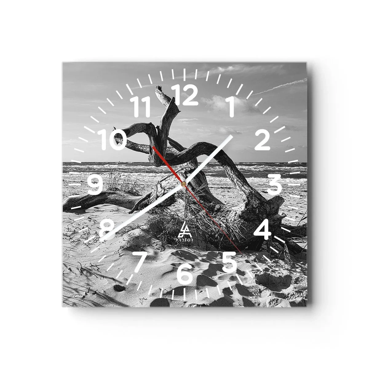 Horloge murale - Pendule murale - Sculpture marine - 40x40 cm