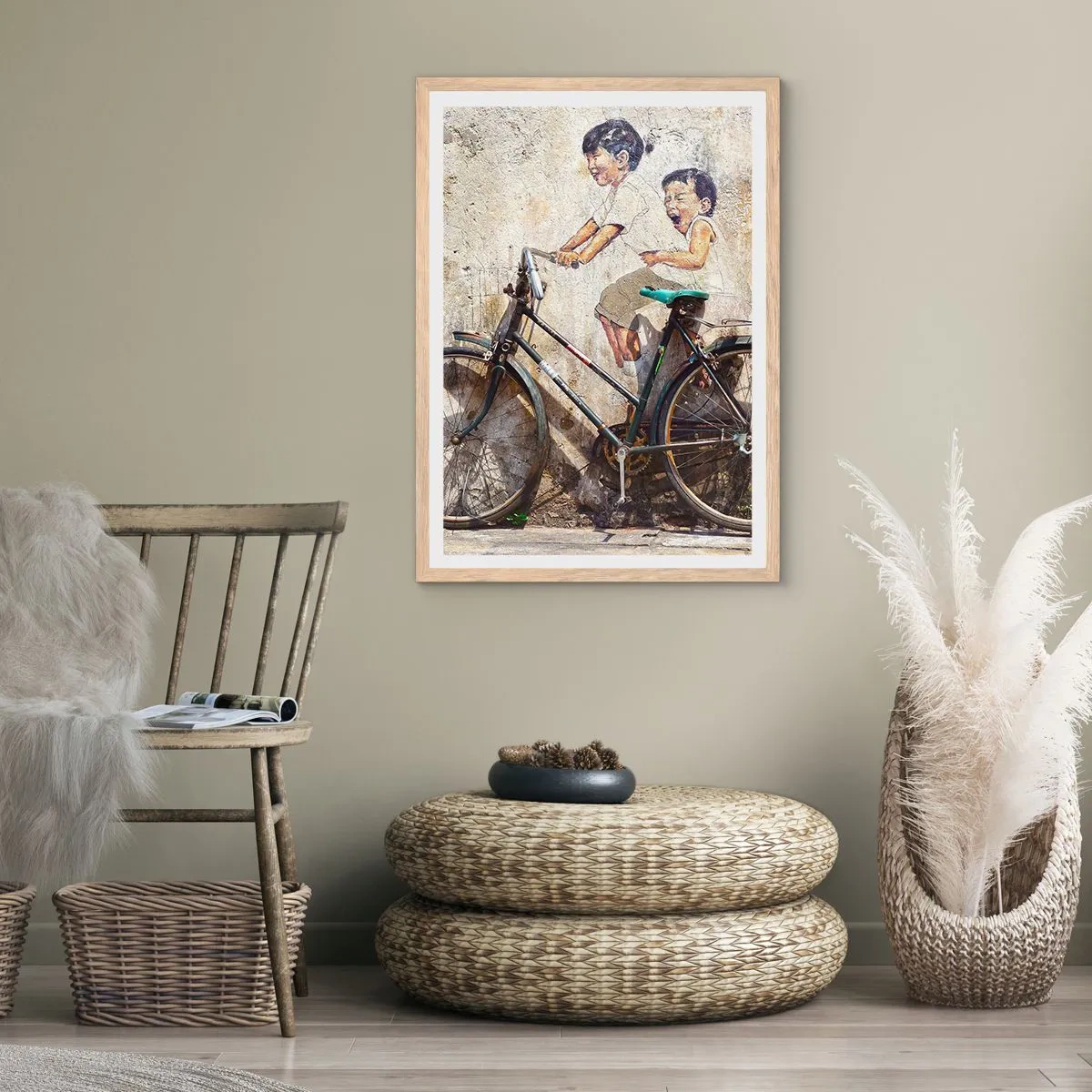 Affiche dans un chêne clair - Poster - Vrai ou faux? - 61x91 cm