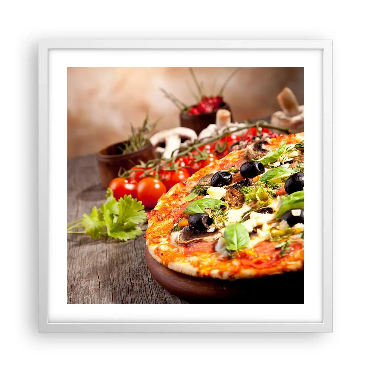 Affiche dans un cadre blanc - Poster - Des ingrédients telluriques - 50x50 cm