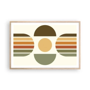 Affiche dans un chêne clair - Poster - Dans les coulaurs de la terre - 91x61 cm