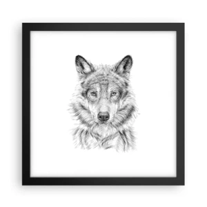 Affiche dans un cadre noir - Poster - Un leader né - 30x30 cm