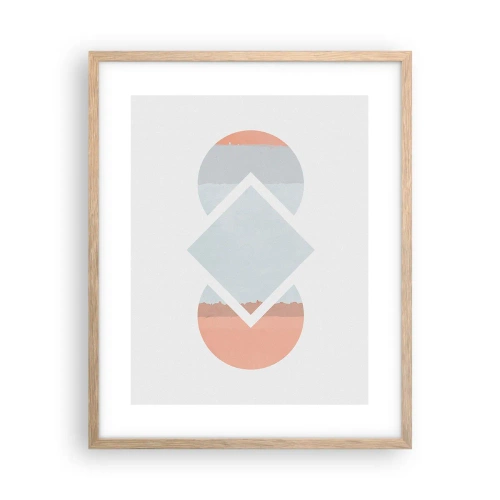 Affiche dans un chêne clair - Poster - La situation est clair - 40x50 cm