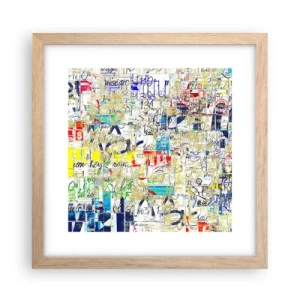 Affiche dans un chêne clair - Poster - Ca fait juste plaisir aux yeux - 30x30 cm