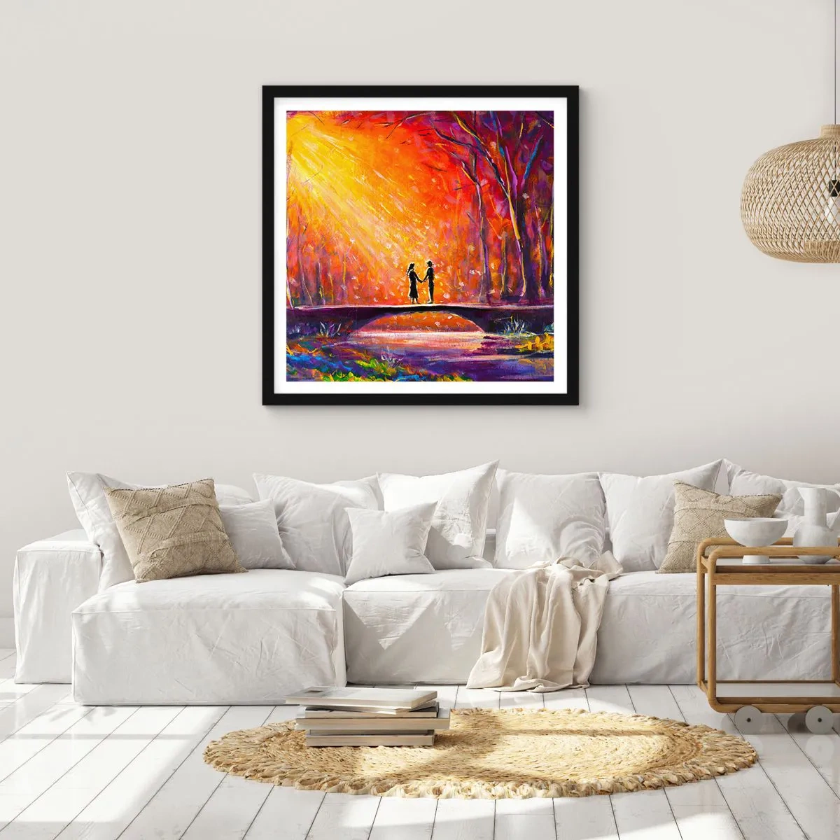 Affiche dans un cadre noir - Poster - Le ciel les aime aussi - 50x50 cm