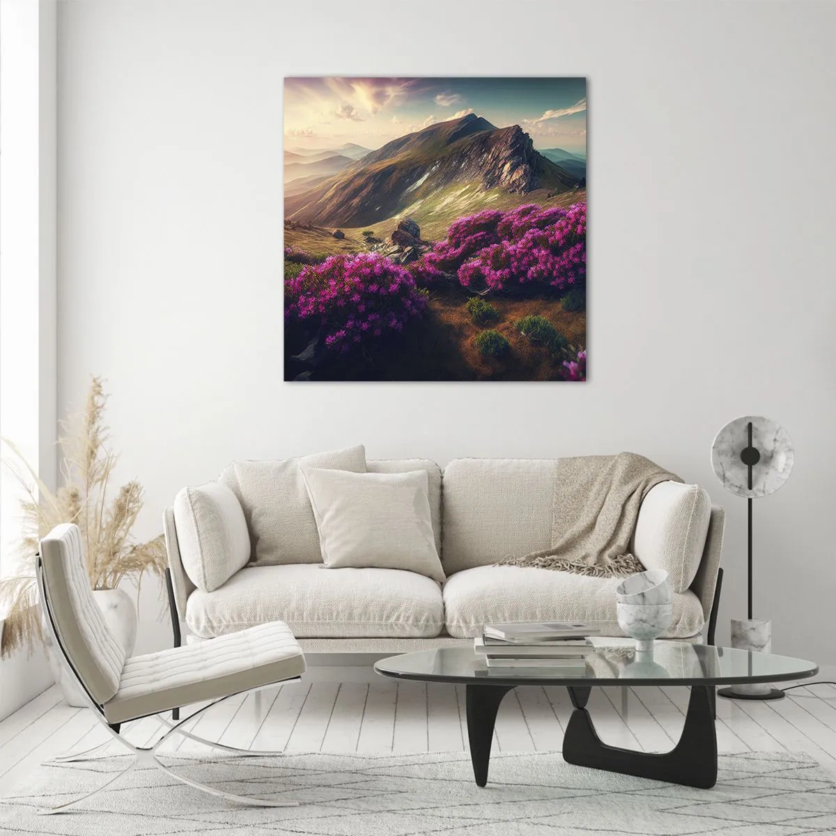 Impression sur verre - Image sur verre - L'été à la montagne - 70x70 cm