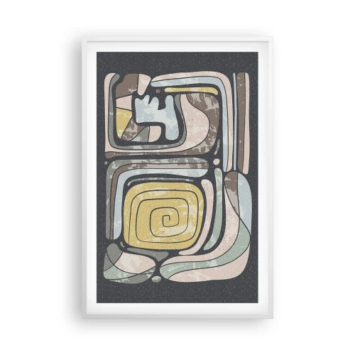 Affiche dans un cadre blanc - Poster - L'abstraction dans l'esprit précolombien - 61x91 cm