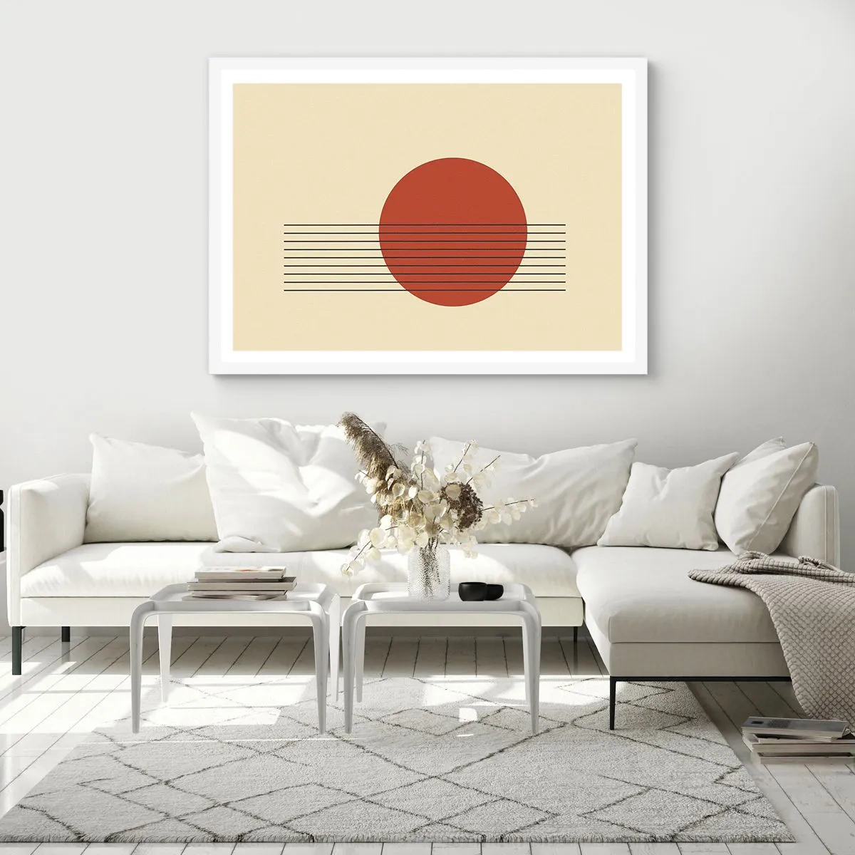 Affiche dans un cadre blanc - Poster - Aux alentours et plus loin - 40x30 cm