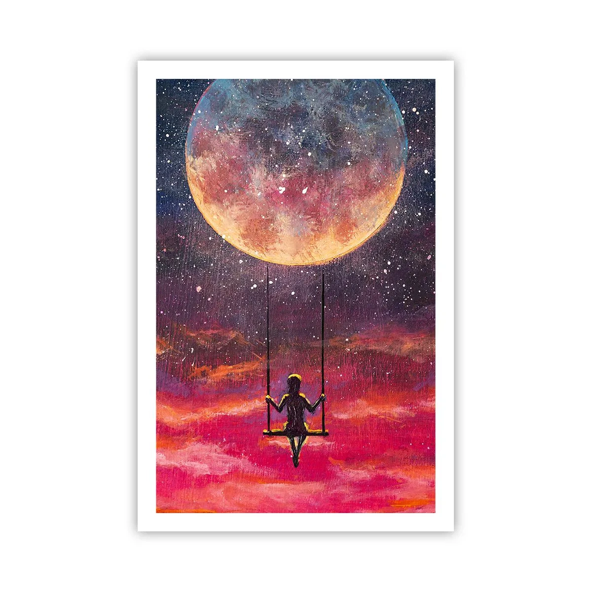 Affiche - Poster - Se balancer dans les nuages - 61x91 cm