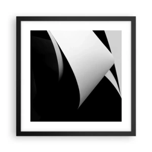 Affiche dans un cadre noir - Poster - Plans de lumière venus des profondeurs de l'ombre - 40x40 cm