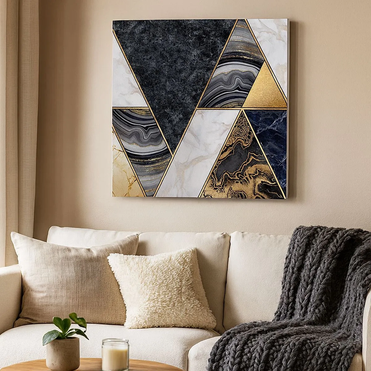 Impression sur toile - Image sur toile - Pierre après pierre - 30x30 cm