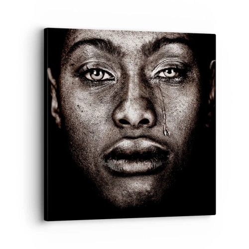 Impression sur toile - Image sur toile - Une larme - 30x30 cm