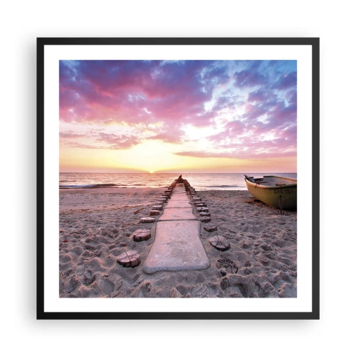 Affiche dans un cadre noir - Poster - Moment d'expérience profonde - 60x60 cm