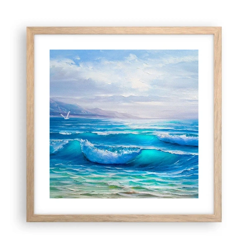 Affiche dans un chêne clair - Poster - Il apporte un soulagement - 40x40 cm