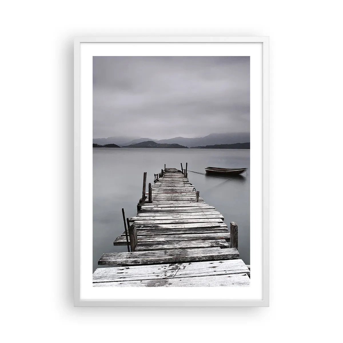 Affiche dans un cadre blanc - Poster - Tu peux partir demain - 50x70 cm